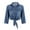 Dark blue, variant on Outfmvch long sleeve shirts for women Casual 3/4 Sleeve Button Down Crop Jean Knot Tie Denim Shirt Jacket womens tops crop tops Blue
