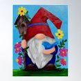thumbnail image 2 of Garden Gnome Poster Wall Art, Modern Wall Decor For Living Room Bedroom, 24x36 UNFRAMED, 2 of 3