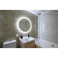 thumbnail image 2 of AUDREY LED Round Framed LED Mirror 26" with Front and Backlight, High Lumens, Stepless Dimmable Wall Mirrors with Anti-Fog, Shatter-Proof, Smart Memory, 3 Colors, Double LED Light, Touch Button., 2 of 3