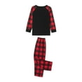 thumbnail image 6 of Christmas Pajamas for Family Long Sleeve Santa Tree Print Tops + Plaid Pants Set Winter Sleepwear, 6 of 10