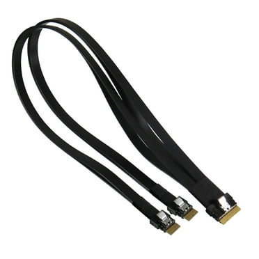 ‌Slimline SAS (SFF-8654) 8i to Slimline SAS (SFF-8654) 4i 2-Port Y-Cable