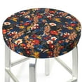 thumbnail image 3 of Kdxio Vintage Floral Print Stool Covers Round,Stretch Round Bar Stool Covers Washable Bar Stool Cushion Slipcover for 12-15 Inch Chair, 3 of 7
