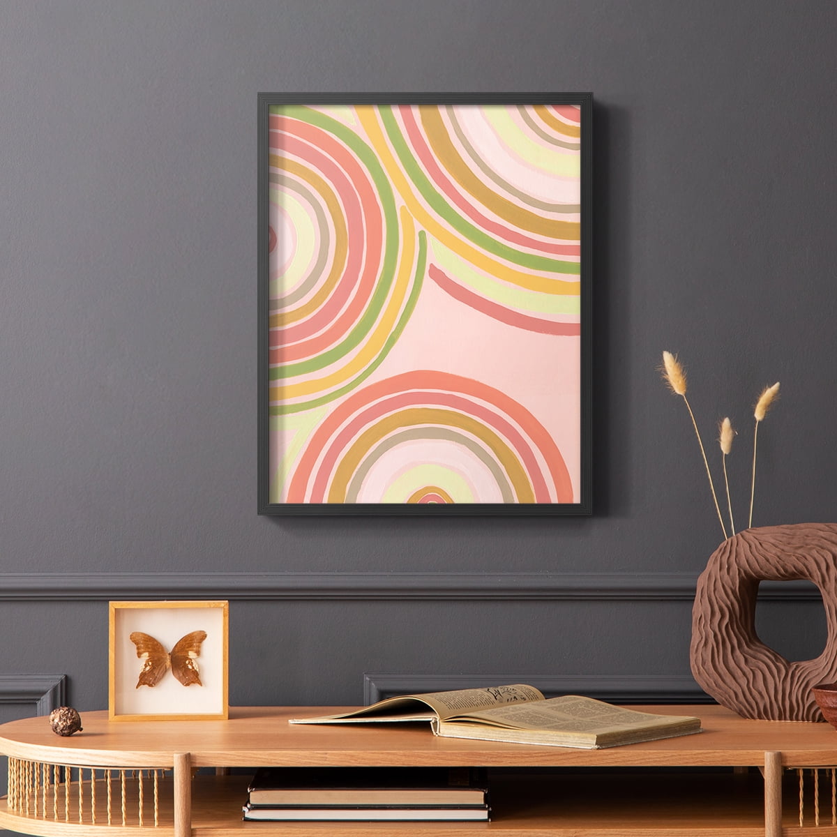 Abstract Rainbow I in Paper Solid Wood 11 x 14 Framed Print