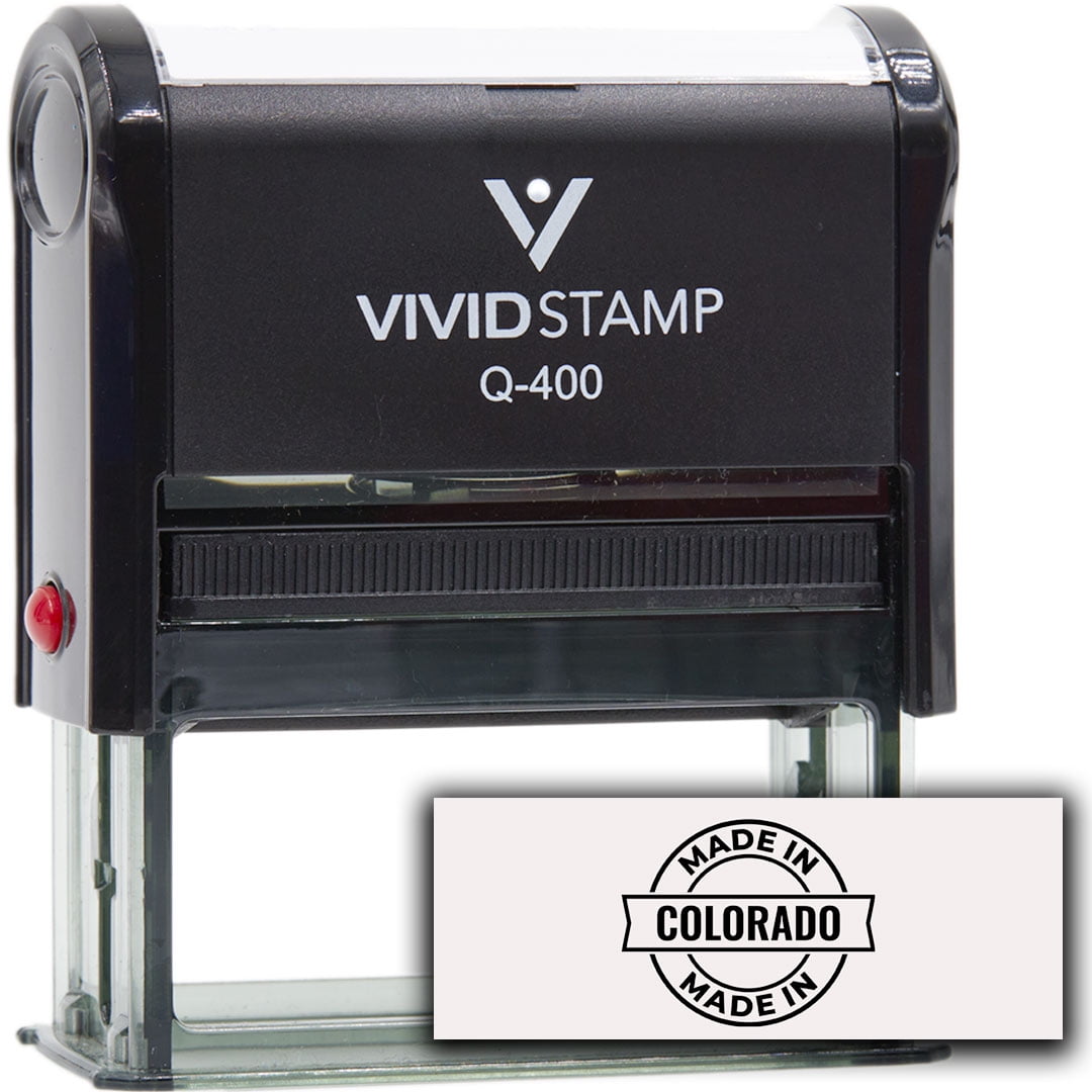 (3 pack) All Quality Made In Colorado Self-Inking Rubber Stamp (Black Ink) - Q-400