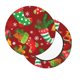 thumbnail image 2 of Disketp X-mas and New Year Funda Redonda para Taburete, Funda de Cojín para Silla de Bar Suave y Elástica-13 inch, 2 of 7