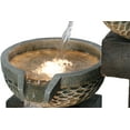 thumbnail image 5 of Hi-Line Gift 4 Tiers Modern Cascading Outdoor Water Fountain with Warm White LEDS, Gray, 5 of 5