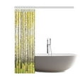 thumbnail image 3 of BPBOP Personalized Birch Tree of Life Shower Curtain Hooks 60x72 Inches-A Bare Autumn Gold Yellow Birch Grass Design Shower Curtain, 3 of 3