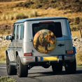 thumbnail image 5 of Rateoe Realistic Style Forest Dinosaur Pattern Tire Cover Wheel Protectors Weatherproof Wheel Covers Universal Fit for Trailer Rv SUV Truck Camper Travel Trailers Accessories-, 5 of 6