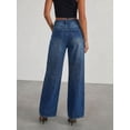 thumbnail image 5 of Women'S Rhinestone Jeans High Waisted Straight Leg Sparkly Bling Glitter Denim Pants with Belt M, 5 of 9