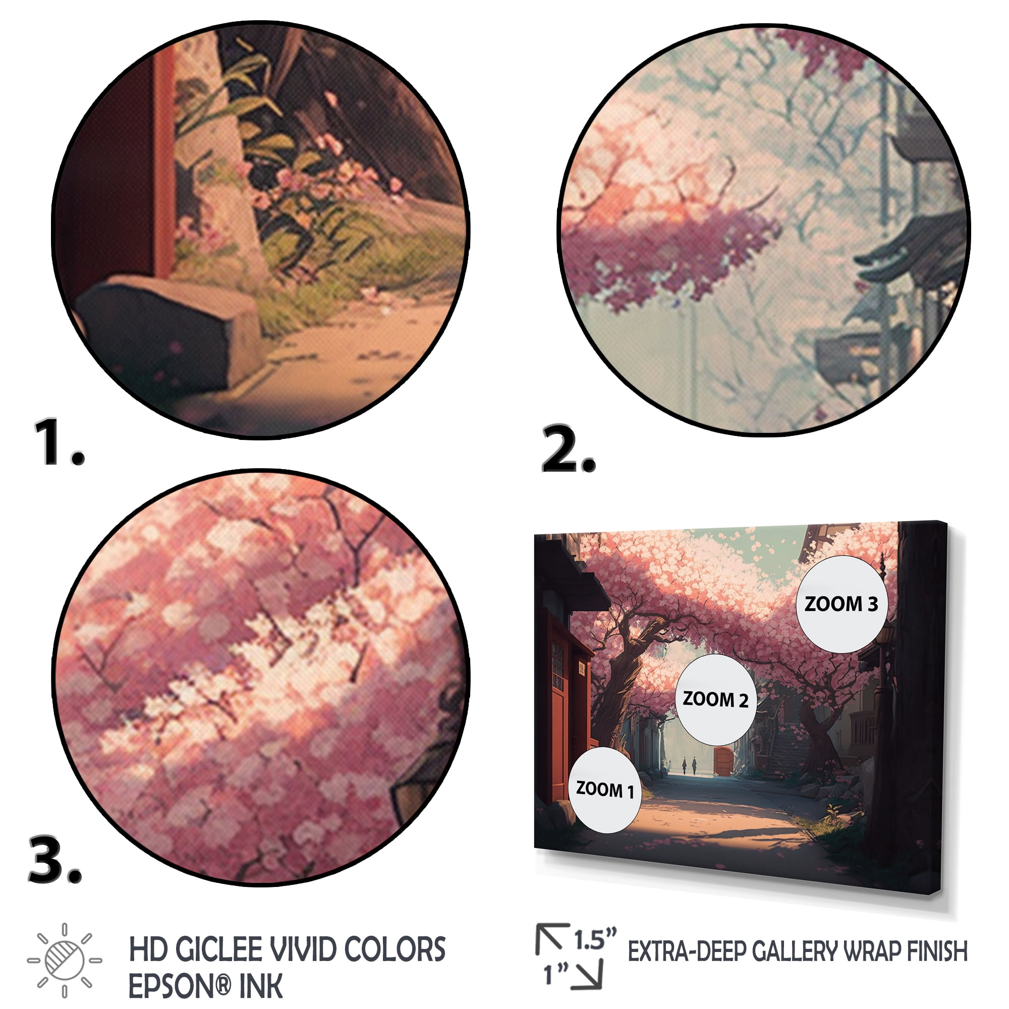 Designart Cherry Blossums Forest II Canvas Wall Art
