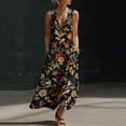 thumbnail image 3 of STETMN Boho Maxi Dress for Women Deep V Neck Tank Dress Floral Print Long A-line Vacation Dresses, 3 of 8