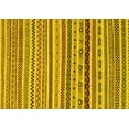 thumbnail image 1 of Ahgly Company Machine Washable Indoor Rectangle Abstract Yellow Modern Area Rugs, 4' x 6', 1 of 4