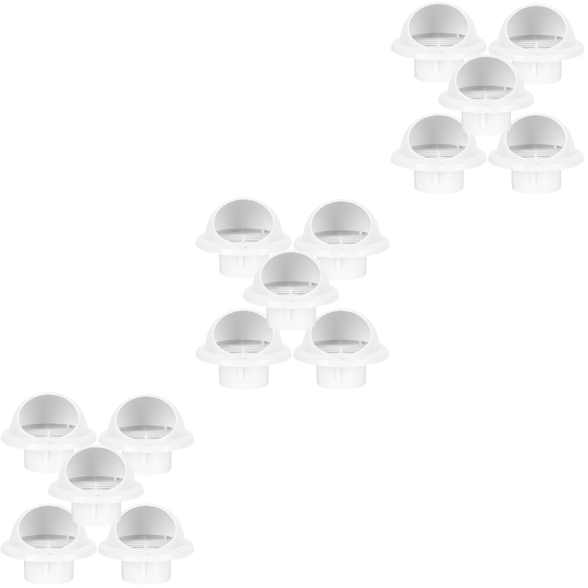 ZEHUANYU 15 Pcs Round Exhaust Grilles External Extractors Wall Dryer Vents Plastic Vent Covers