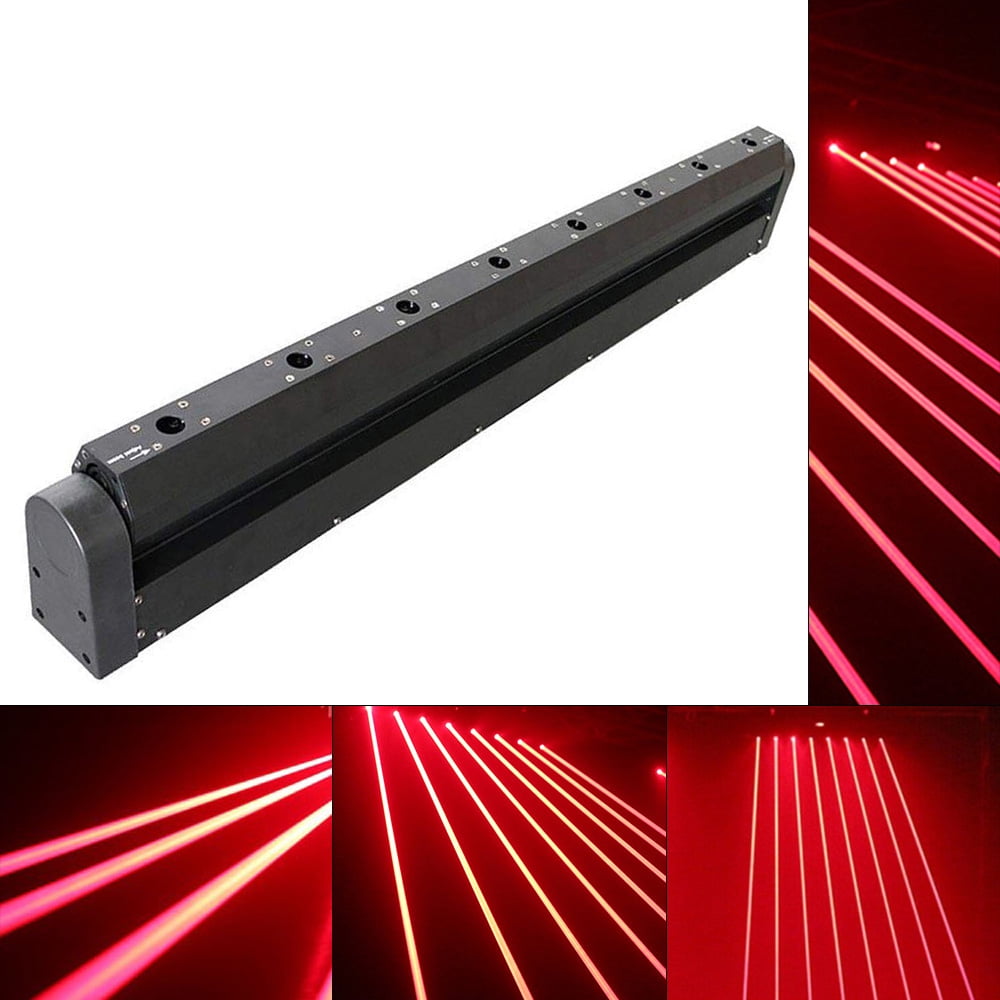 Wildnix Stage Lights with 8 Red Lasers, 240° Y Axis Rotation, DMX512 Control, Sound Activated, and Automatic Mode for&nbsp; Use
