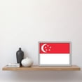 thumbnail image 2 of Singapore National Flag Patriotic Vexillology World Flags Country Region Poster Artwork Framed Wall Art Print A4, 2 of 4
