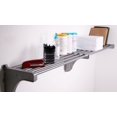 thumbnail image 4 of EZ Shelf-Expandable-Closet Shelf (NO Hanging Rod)- 41.5” - 74” -Silver- Easy Install to 1 Sidewall and Backwall (EZS-S72S-1-1) -Wire Closet Shelving Alternative, 4 of 14