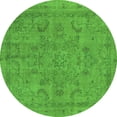 thumbnail image 1 of Ahgly Company Indoor Round Oriental Green Industrial Area Rugs, 3' Round, 1 of 4