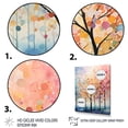 thumbnail image 3 of Designart "Trees landscape Pointillism Dot" Cottage Floater Framed Wall Decor, 3 of 7