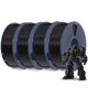 thumbnail image 1 of Filamento para impresora 3D SUNLU PLA Plus de 1,75 mm, 4 kg, negro, 4 paquetes, 1 of 9
