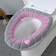 thumbnail image 7 of Toilet Seat Riser Elongated Household Toilet Seat Thickened With Handle Winter Toilet Ring Washable Sets Wear Knitted Toilet Seat, 7 of 7