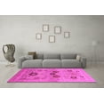 thumbnail image 3 of Ahgly Company Indoor Round Oriental Pink Industrial Area Rugs, 4' Round, 3 of 4