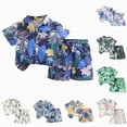 thumbnail image 4 of Toddler Baby Boy Summer Clothes Set 6 12 18 24 Months 2T 3T 4T Tractor Letter Print Short Sleeve T-Shirt Elastic Waist Solid Shorts Outfit Sets Kaprioy, 4 of 4