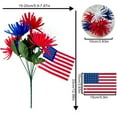 thumbnail image 2 of Yongcuo Patriotic Artificial Flower Bouquet with American Flag Red, White, Blue Roses for Independence Day Decor C, 2 of 4