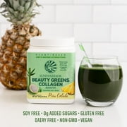 Sunwarrior Beauty Greens Collagen | Unflavored Collagen Boost Powder with Hyaluronic Acid and Biotin, 300g