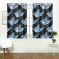 thumbnail image 2 of MKHERT Angry Sharks Window Curtains Kitchen Curtain Room Bedroom Drapes Curtains 26x39 inch, 2 Piece, 2 of 3
