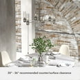thumbnail image 5 of Hunter - River Mill 6-light Brushed Nickel, Large Chandelier, Dimmable, Rustic Style, Candle Shaped, for Bedrooms, Dining, Living Rooms - 19477, 5 of 7