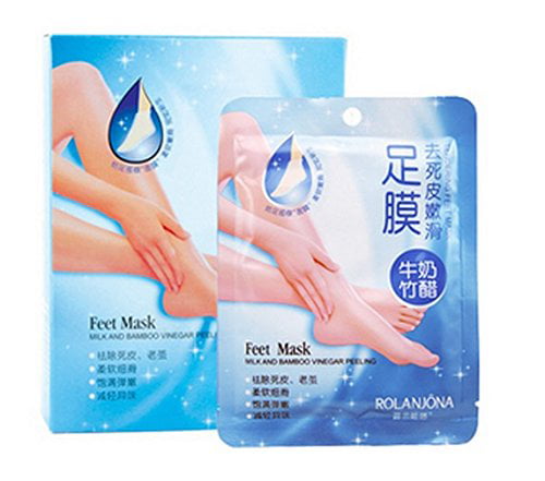 Fremragende Spil Spanien Rolanjona Milk Bamboo Vinegar Foot Feet Mask Peeling 4 Pairs - Walmart.com