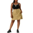 thumbnail image 2 of Plus Size Skirt for Women A Line Causal Above Knee Zip Front Flare Skirts 2025 1X Khaki, 2 of 8