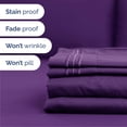 thumbnail image 5 of Queen Size 4 Piece Sheet Set - Comfy Breathable & Cooling Sheets - Hotel Luxury Bed Sheets For Women & Men - Deep Pockets, Easy-Fit, Extra Soft & Wrinkle Free Sheets - Purple Oeko-Tex Bed Sheet Set, 5 of 5
