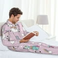 thumbnail image 6 of Sikiie Llama Unicorn and Rainbow Mens Pajama Set, Soft Warm Long Sleeve Sleepwear, Cozy Button-Down Pjs for Men-XX-Large, 6 of 7