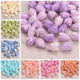 thumbnail image 2 of U8MO 10pcs Flower Shape 9x7mm 11x8mm 12x10mm Gradient Artificial Coral Loose Beads-Cream-9x7mm, 2 of 5