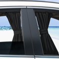 thumbnail image 4 of BUYISI 2Pcs Cars Curtains And Sunshades Cars Privacy Partition Curtains Rear Privacy Insulate Interior Cars Seating Black Parts 2 Car Window, 4 of 5