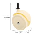 thumbnail image 2 of OUNONA 8 Pcs Roues de Remplacement pour Marcheur Universel Beige Plastique Roues Pivotantes Silencieuses Installation Rapide, 2 of 6