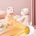 thumbnail image 4 of Zootealy Mini Rabbit Design Portable 800W Space Heater with Tip-Over Switch and Overheat Protection Sensor for Room, Office, Workbench, Kitchen, Pink Color, US Plug, 4 of 6