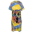 thumbnail image 4 of Vestido holgado con bolsillos y técnica mixta abstracta con retrato de Corgi colorido, vestidos para mujer 2025, vestidos para eventos especiales, vestido bonito., 4 of 6