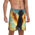 thumbnail image 2 of Sikiie Golden Cloud Winged Dog Mens Pajama Shorts, Lightweight Lounge Pant with Pockets Soft Sleep Pj Shorts for MenMedium, 2 of 6