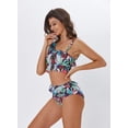 thumbnail image 6 of LIORA Women’s Ruffle Flounce One Shoulder High Waisted Bikini Sets, 6 of 8
