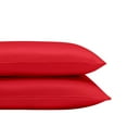 thumbnail image 4 of Organictune 2 Pack Silky Matte Satin Pillowcases with Zipper, Breathable and Cooling Pillow Cases for hair and skin, Red, King, 20" x 36", 4 of 5