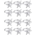 thumbnail image 1 of 12 Piezas Anillos de Servilleta de de Nieve Anillos Servilletero de de Nieve Navideño (Plata), 1 of 6
