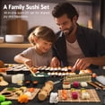 thumbnail image 3 of Kit para hacer sushi Delamu 27 en 1 con tapetes de bambú y cuchillo para sushi, 3 of 8