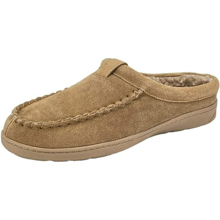 

Clarks Men s Cozy Open Back Suede Clog Slippers (13 M US Cognac)
