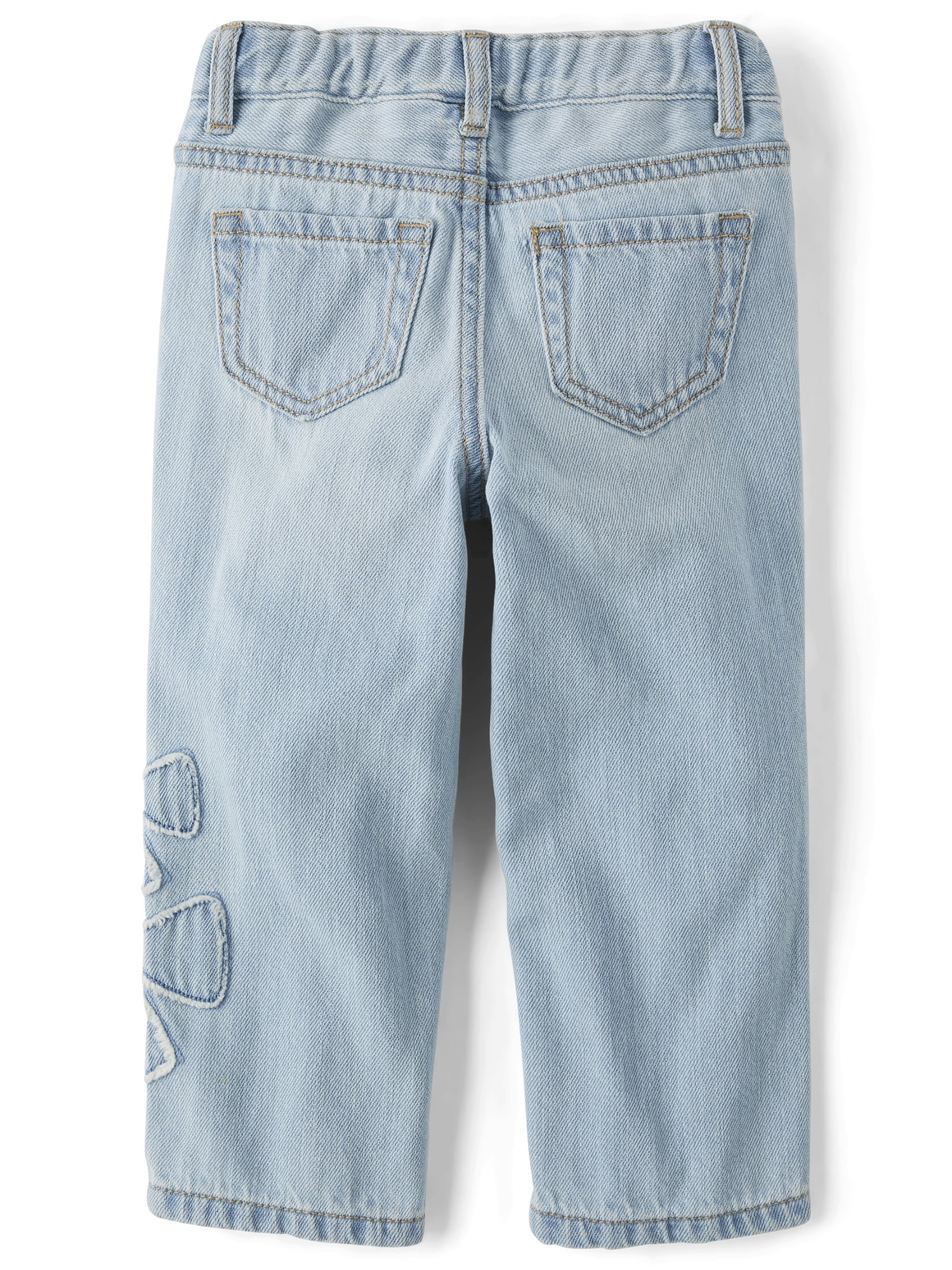 The Children's Place Toddler Girls Applique Bow Slouchy Jeans, Sizes 12M-5T