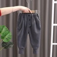 thumbnail image 3 of AherBiu Baby Clothes Toddler Boys Pants Elastic High Waisted Cinch Bottom Pants Kids Winter Clothes, 3 of 3