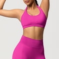 thumbnail image 4 of WMTBSRSW Halter Ribbed Knit Crop Tank Tops for Women Open Back Padded Longline Sports Bras Workout Gym Yoga Hot Pink Medium, 4 of 9