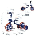 thumbnail image 7 of Wdmiya 3-in-1 Toddler Bike for 2-4 Year Old Boys & Girls, Adjustable Seat, Removable Pedals & Training Wheels, Baby Balance Bike, Christmas & Birthday Gift, Blue, 7 of 7