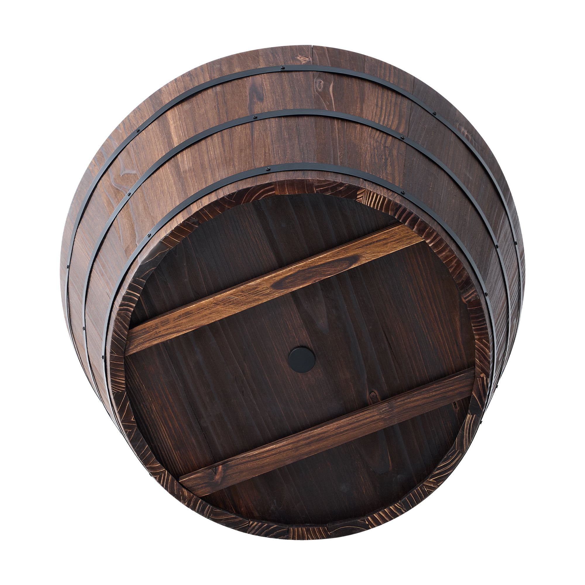 Better Homes & Gardens 26 in Wood Whiskey Barrel Planter